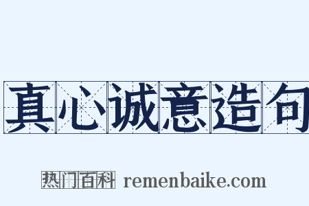 真心诚意造句是什么意思的图片